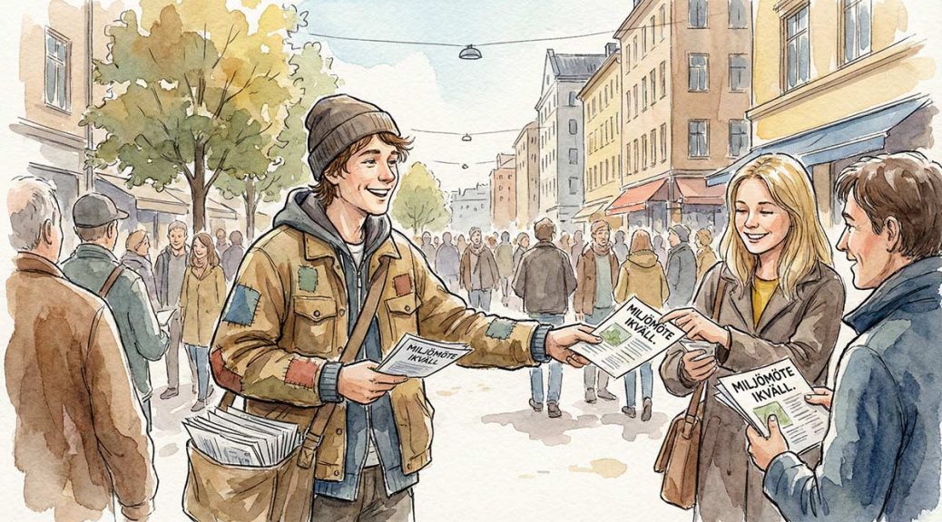 flygblad som delas ut korsord